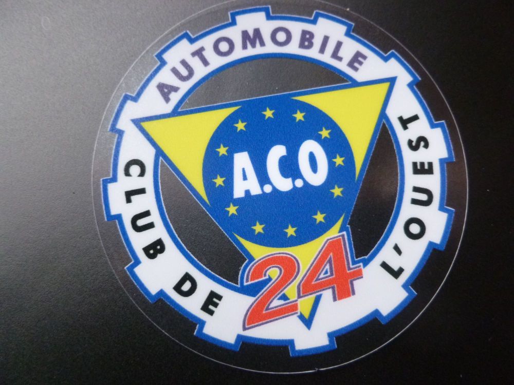 ACO Coloured LeMans 24 Circular Window Sticker. 2.5" or 3.5".