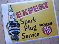 Bowes Seal Fast Expert Spark Plug Service Large Sticker. 21.5
