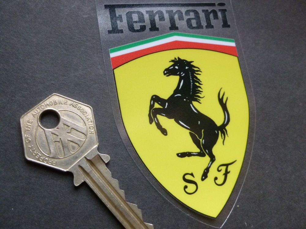 Ferrari Shield Window Sticker. 3.75".