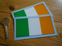 Ireland Irish Flag Stickers. 4" Pair.