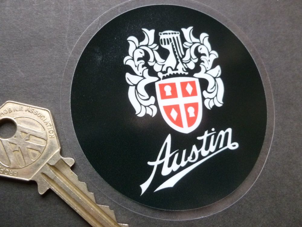 Austin Crest Window Sticker. 3.25
