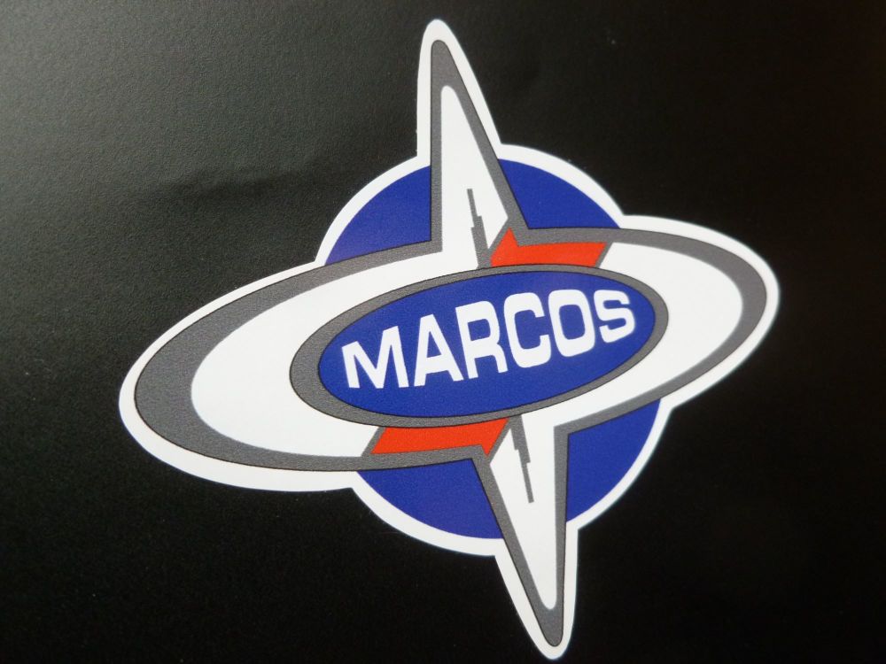 Marcos Sports Car Sticker. 3" or 4.5".
