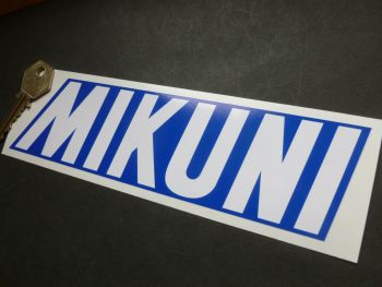Mikuni Blue & White Sticker. 8".