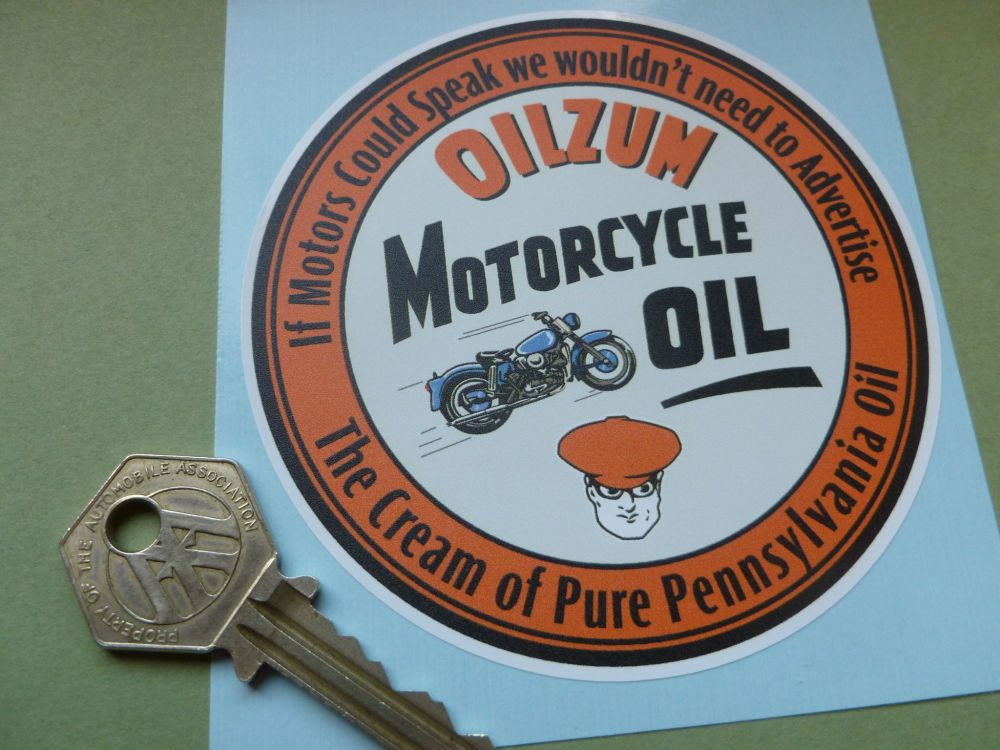 Oilzum Motorcycle Oil Sticker. 4