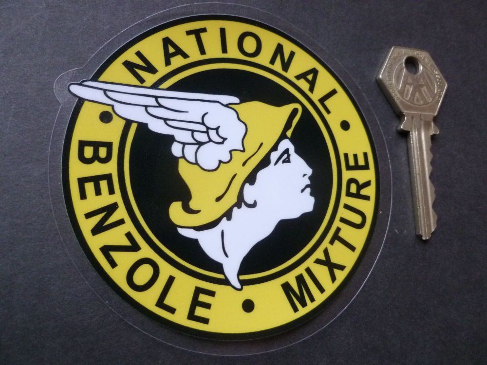 National Benzole Mercury Early Style Window Sticker. 3.5