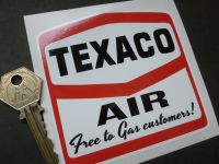 Texaco Air 'Free to Gas Customers' Sticker. 4".
