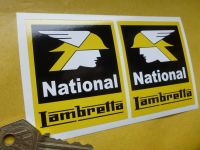 Lambretta National Stickers. 80mm or 120mm Pair.