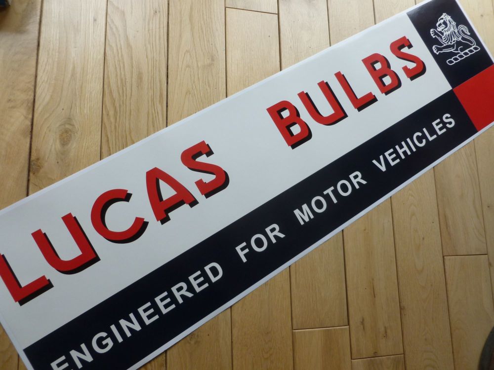 Lucas Bulbs Large Workshop Sticker. 35.5".