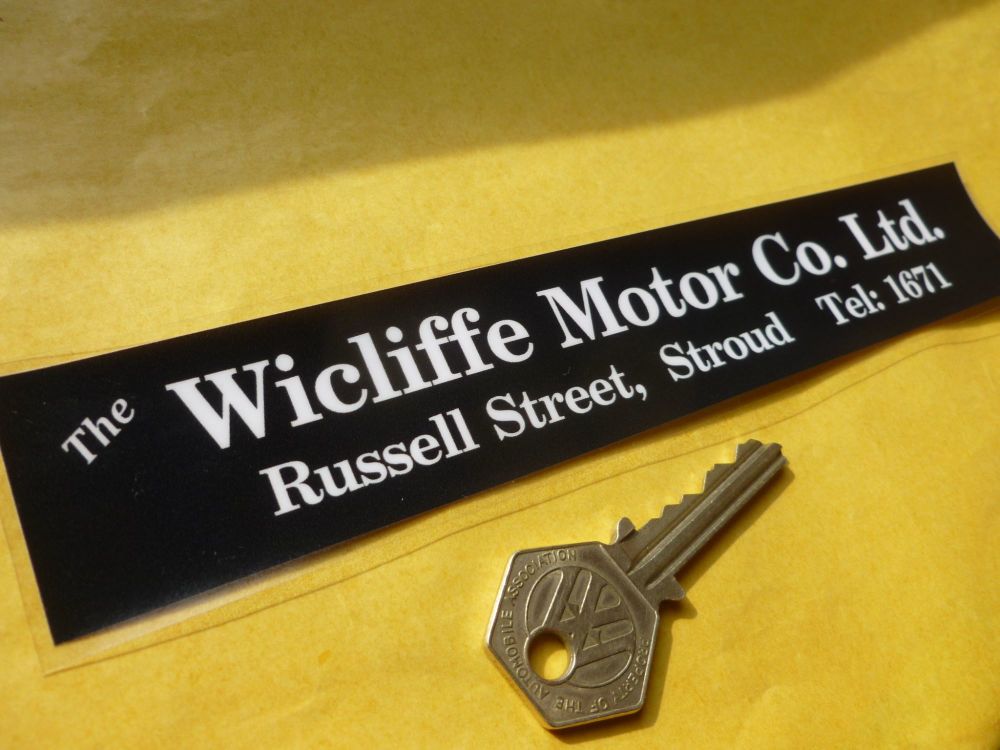 Wicliffe Motor Co of Stroud Dealer Sticker 8"