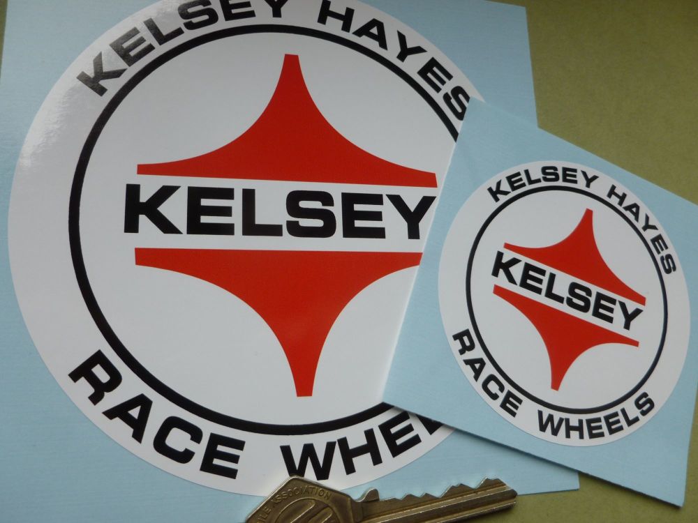 Kelsey Hayes Race Wheels Circular Stickers. 3