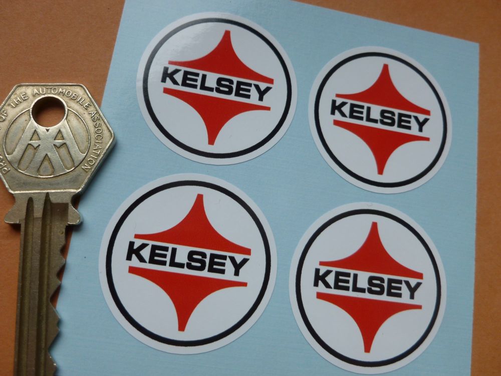 Kelsey Hayes Circular Stickers. 37mm set of 4