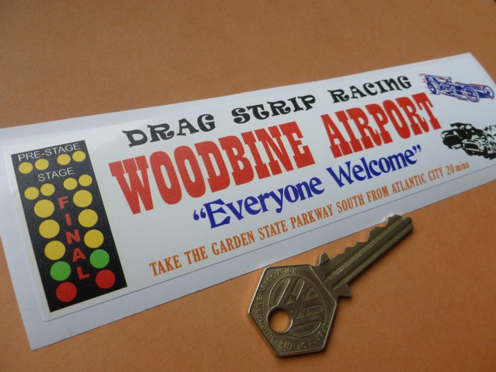 Woodbine Airport Atlantic City NJ Window or Car Sticker. 7".