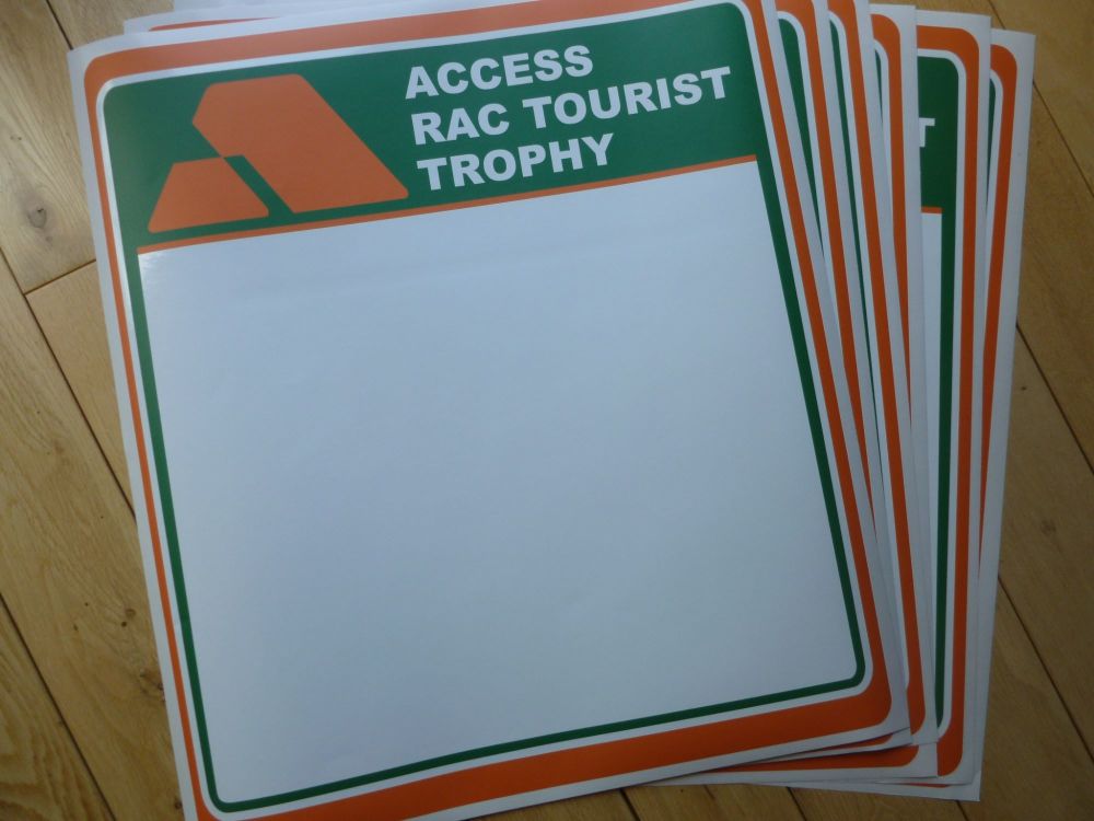 Access RAC Tourist Trophy Door Panel Stickers. 420mm Pair.