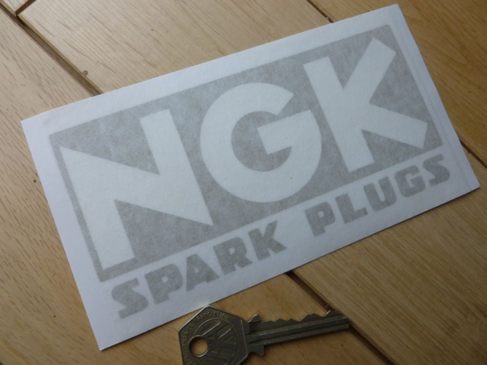 NGK Spark Plugs Cut Vinyl Sticker. 6".