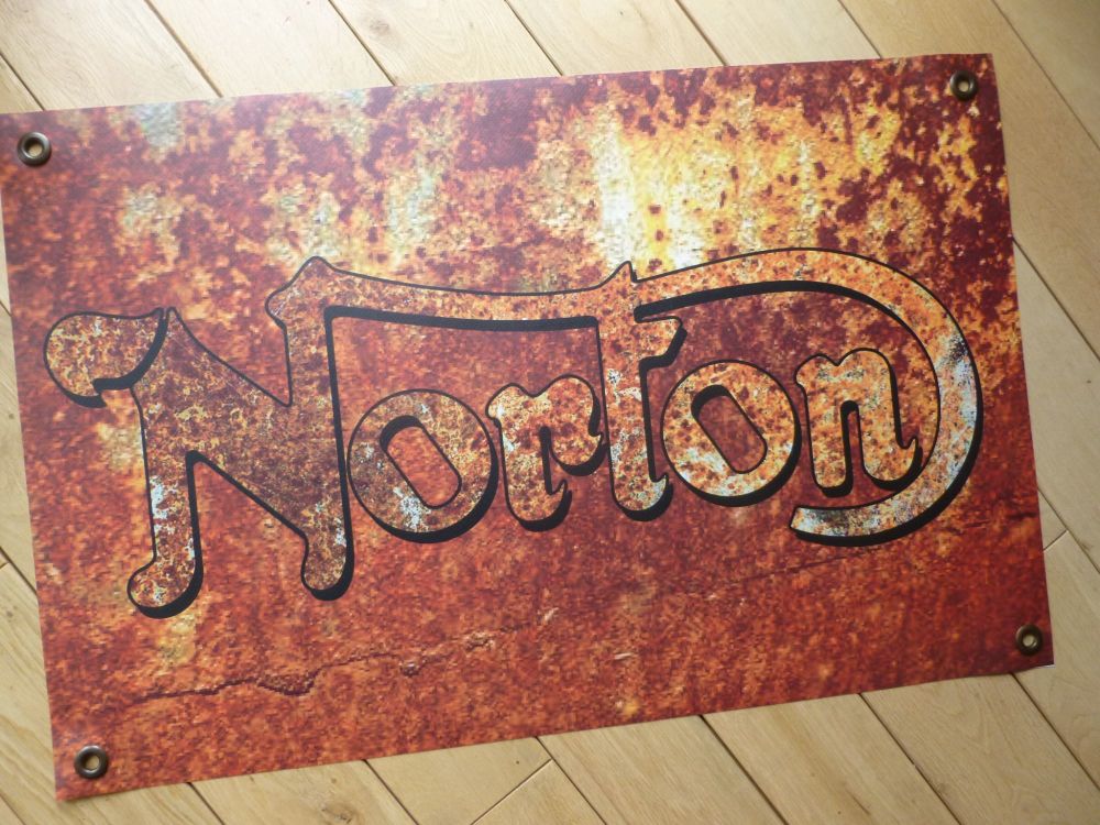 Norton Rust Effect Banner Art. 26" x 20".
