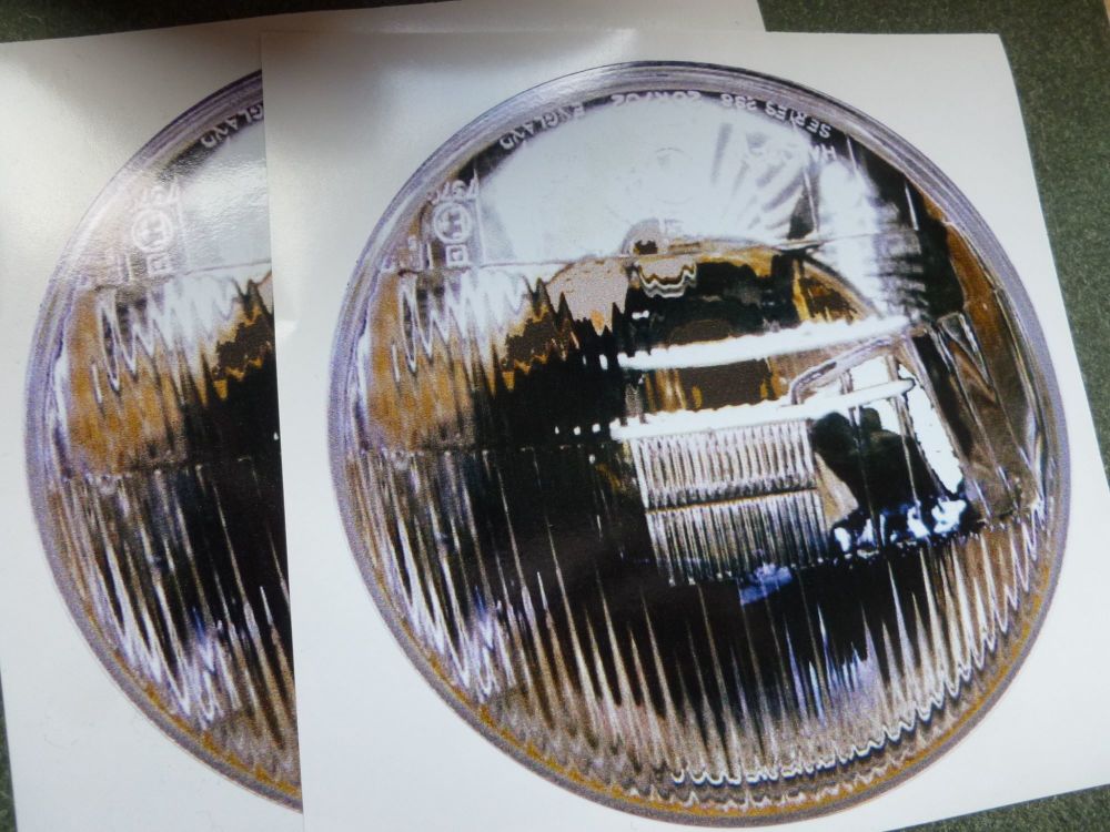 False Headlights Headlamps Stickers. Style 7. 142mm Pair.