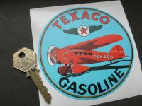 Texaco Gasoline Aircraft Circular Sticker. 4