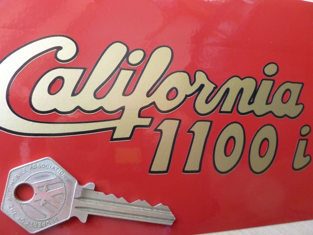 Moto Guzzi California 1100i Cut Vinyl Sidepanel Stickers. 5.75" Pair.