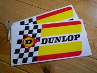 Dunlop Extra Thick Check & Stripes, Rounded Edge, Stickers. 8" Pair.