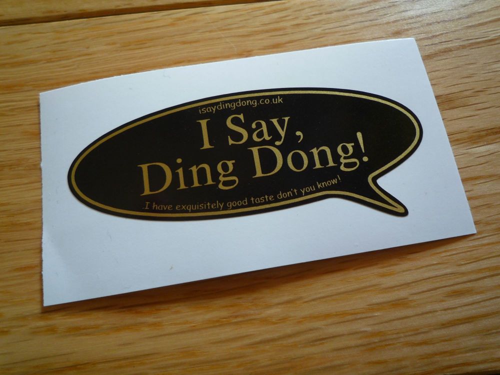 I Say Ding Dong Speech Bubble Stickers. JPS Style. 3