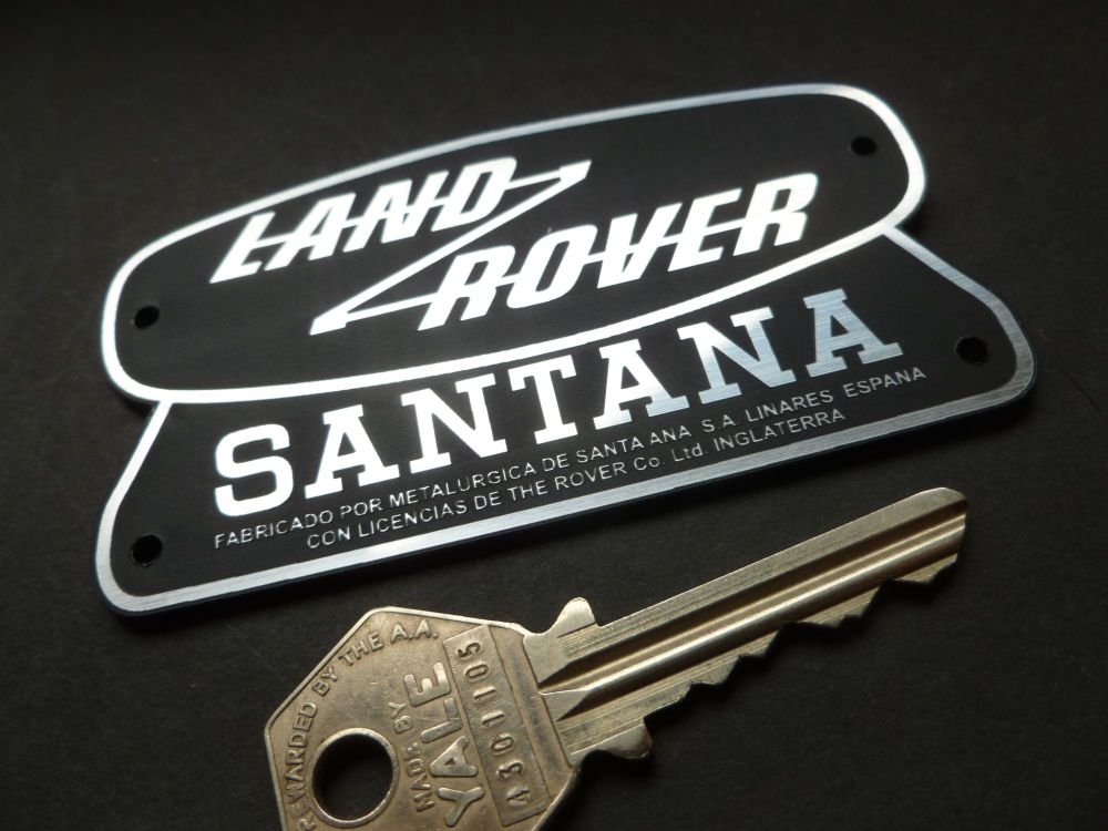 Land Rover Santana Laser Cut Self Adhesive Car Badge. 3.75