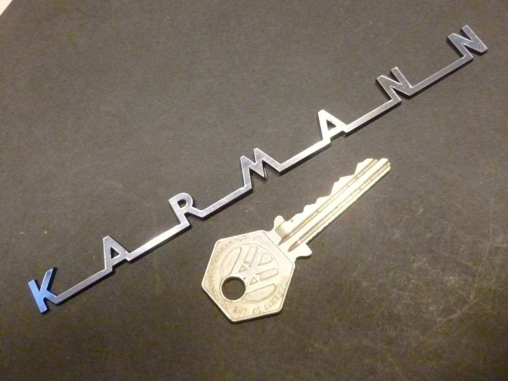 Karmann Old Classic Style Text Laser Cut Self Adhesive Car Badge. 6".