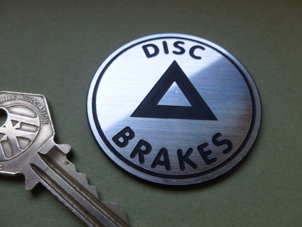 Disc Brakes Laser Cut Self Adhesive Badge. 2".