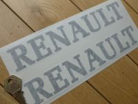 Renault Cut Vinyl  Text Stickers. 9" or 10" Pair.