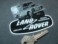 Land Rover Defender & Logo Shaped Window Sticker. 4".