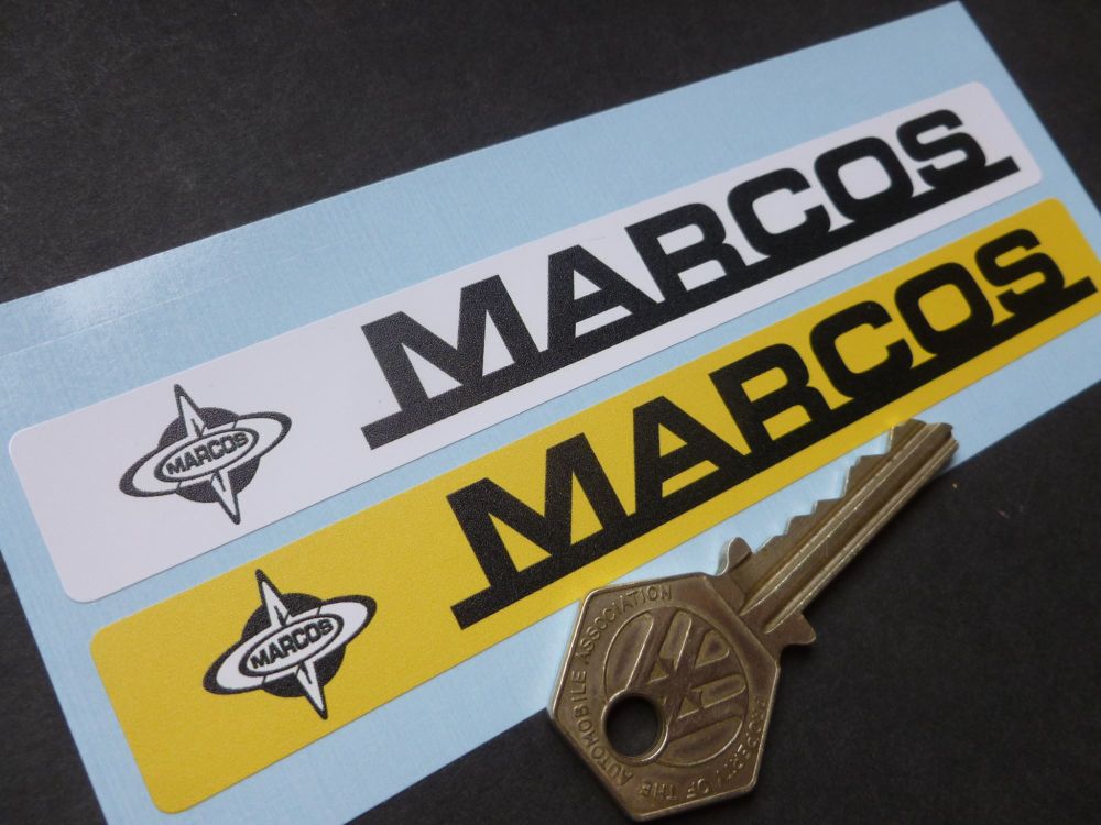 MARCOS Number Plate Dealer Logo Cover Stickers. 5.5