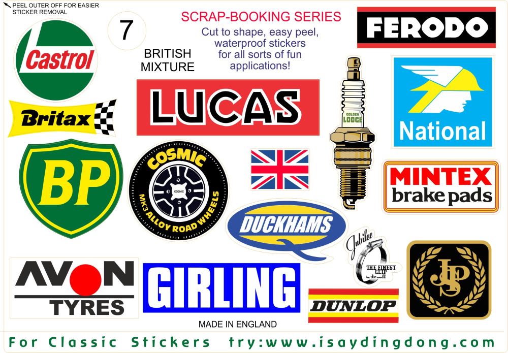 Slot car Scalextric stickers Model Race Dunlop Logo 2 Lego self adhesive vinyl 