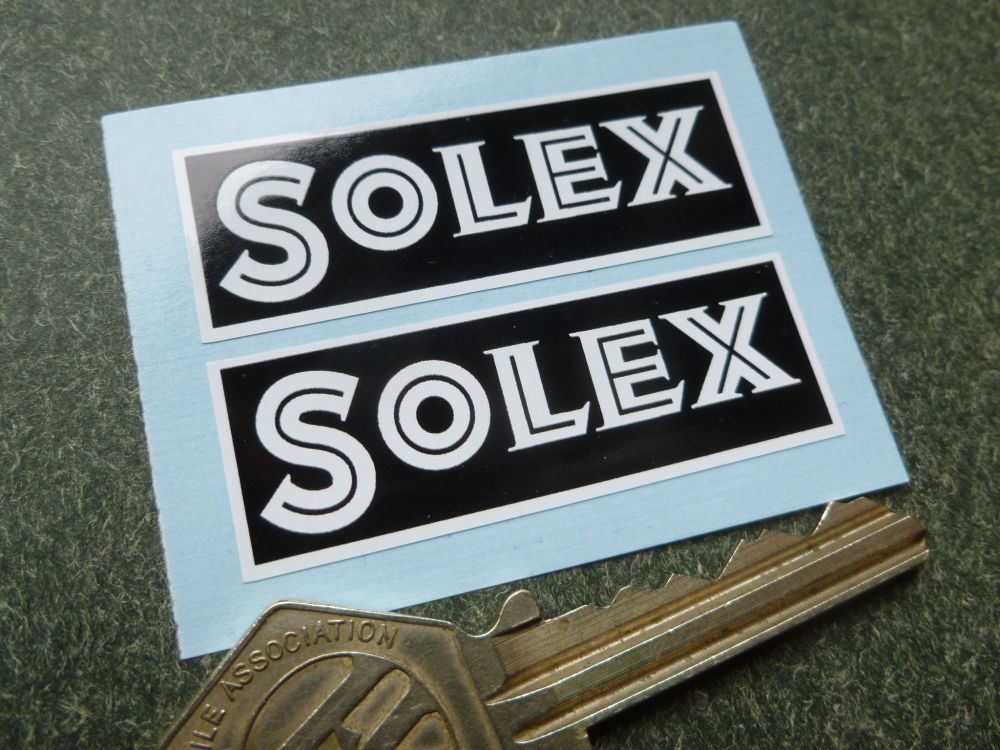 Solex Black & White Oblong Stickers. 4