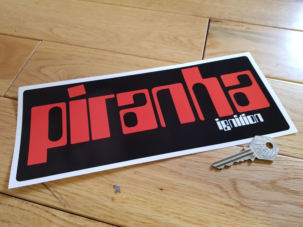 Piranha Electronic Ignition Oblong Sticker. 10