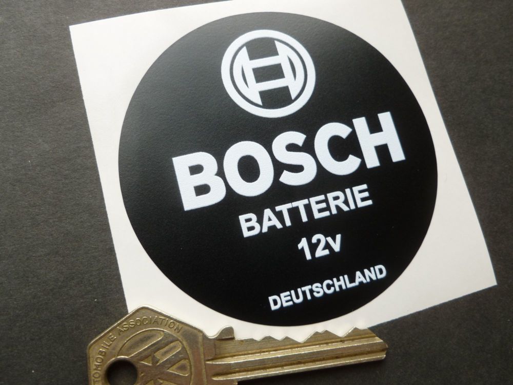 Bosch Batterie Car or Motorcycle Battery Sticker. 6 volt or 12 volt. 3