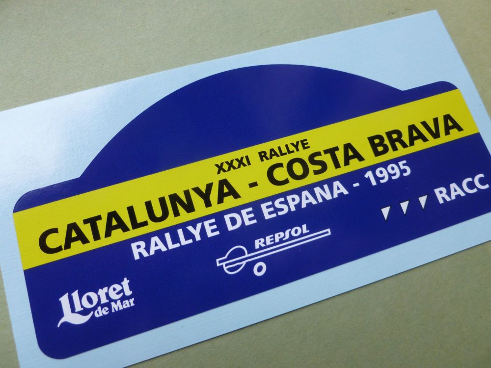 Rallye De Espana 1995 Rally Plate Style Sticker. 6".