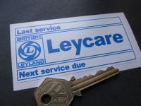Leycare British Leyland BL 'Last Service & Next Service' Sticker. 3.75".