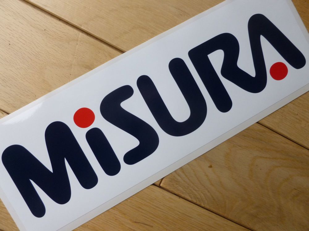Misura Blue, Red & White Stickers. 12" Pair.