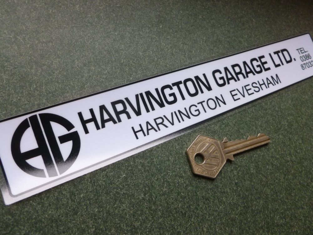 Harvington Garage Dealer Sticker. 10".