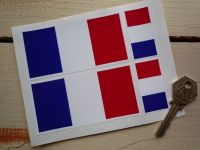French Flag Stickers. Set of 4.