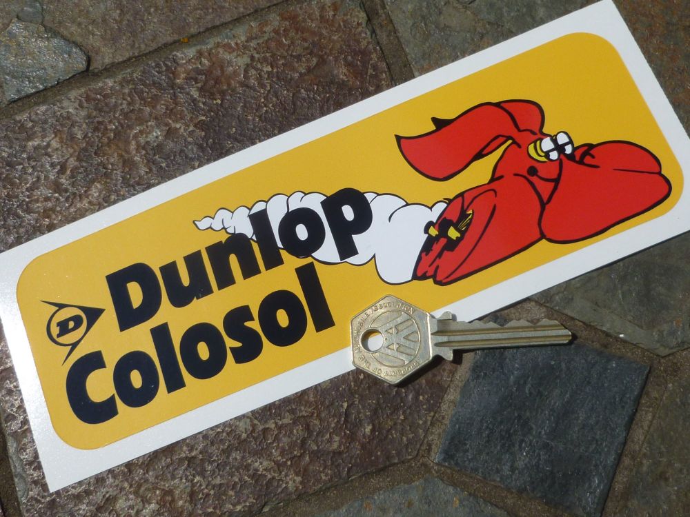 Dunlop Groundhog Colosol Racing Car Sticker. 8".