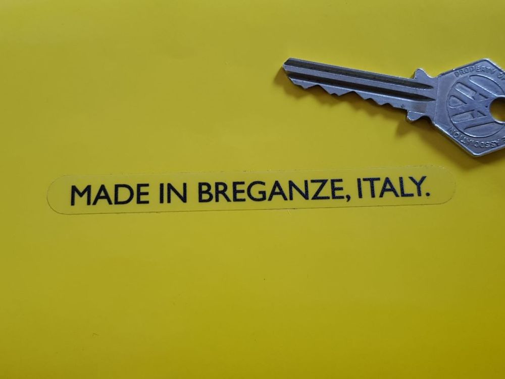 Made in Breganze, Italy Sticker. 4".