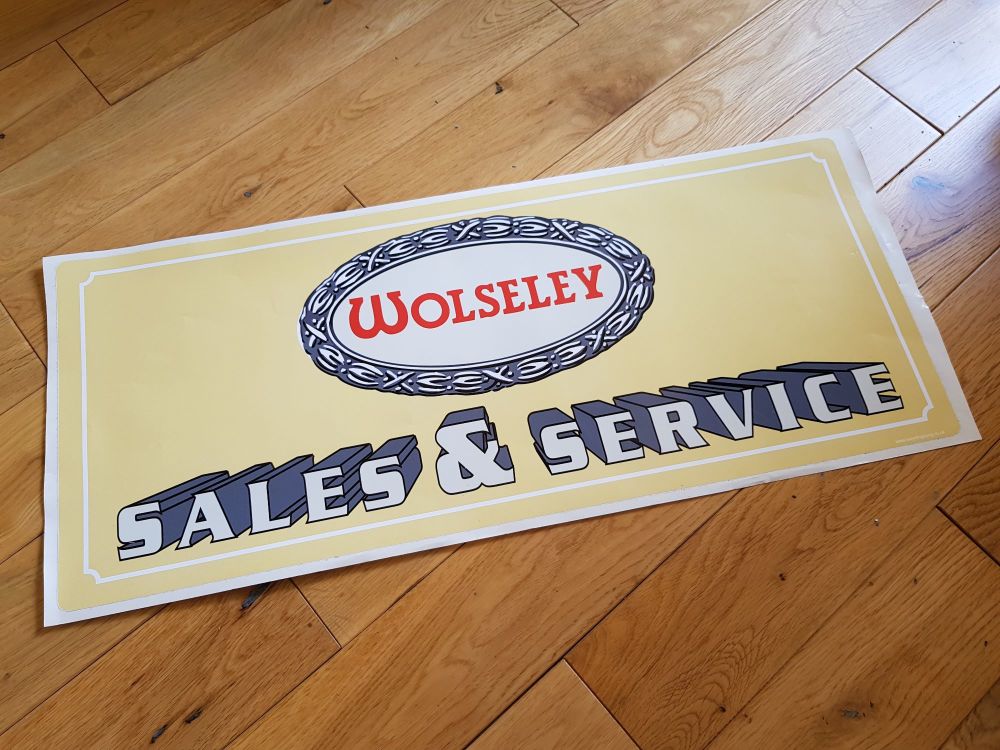 Wolseley Sales & Service Workshop Sticker. 23.5