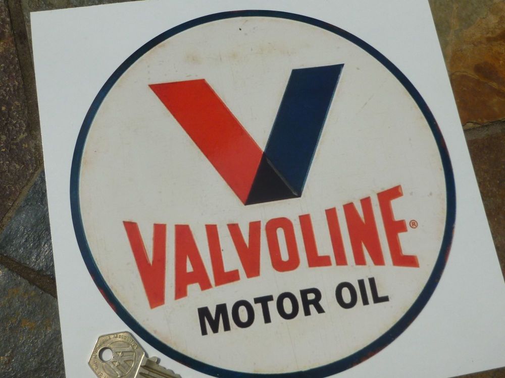 Valvoline Distressed Style Sticker. 8".