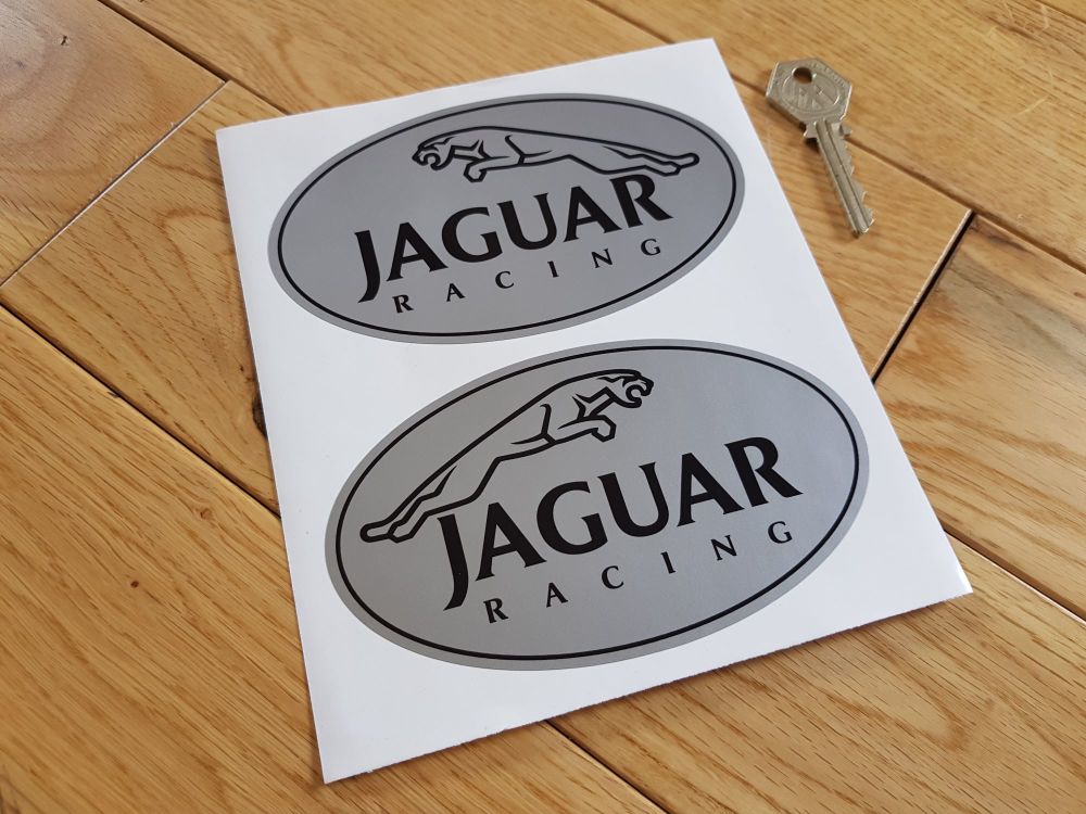 Jaguar Racing Leaper Ovals Stickers. 5.25