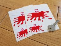 Poland Flag Splat Stickers. Set of 4.