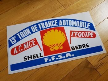 13e Tour de France Automobile Rally Plate Style Sticker. 17.5".