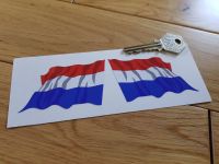 Netherlands Wavy Flags. Handed 2