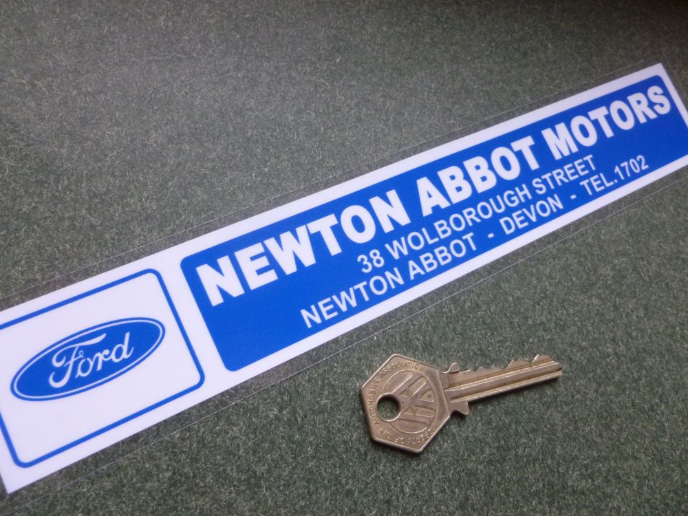 Newton Abbot Motors Ford  Dealer Sticker. 10