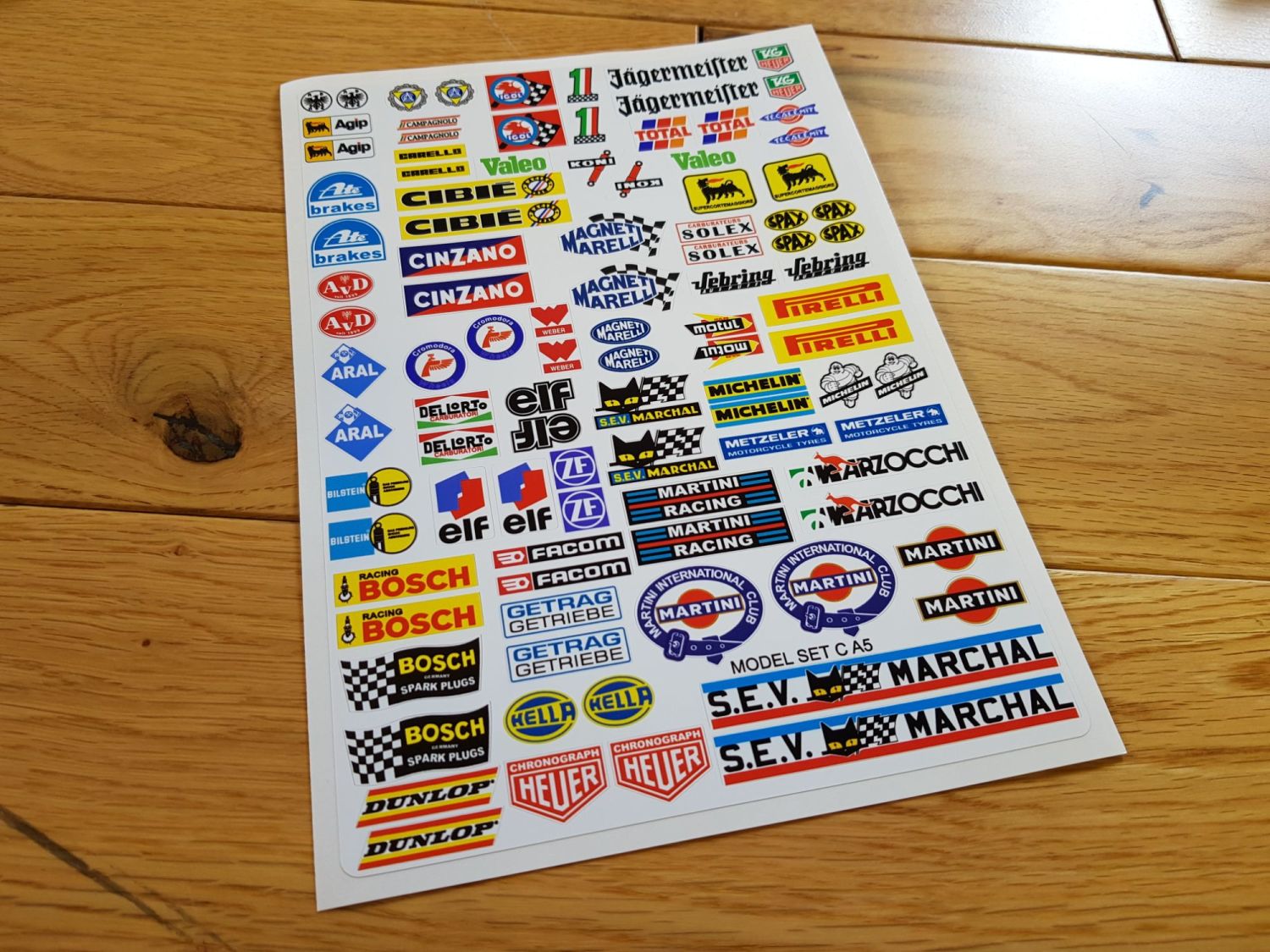 Model Racing Slot Car Sticker Set B. American.