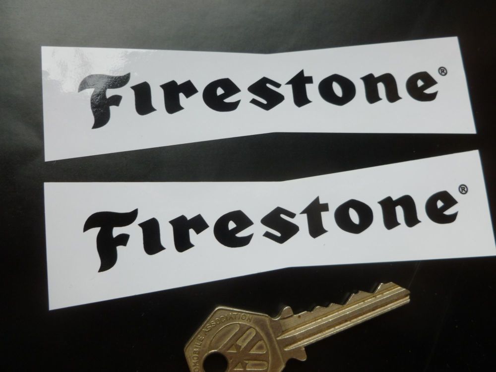 Firestone 'Dicky Bow' Black & White Stickers. 5